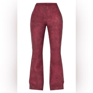 Burgundy Flared Pants
